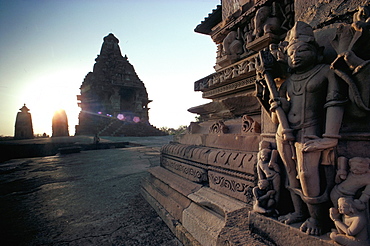 Siva detail, Visvanatha (Visvanath) temple, West group, Khajuraho, UNESCO World Heritage Site, Madhya Pradesh state, India, Asia