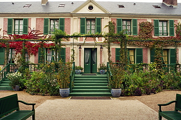 House of the painter Monet at Giverny in Haute Normandie, France, Europe