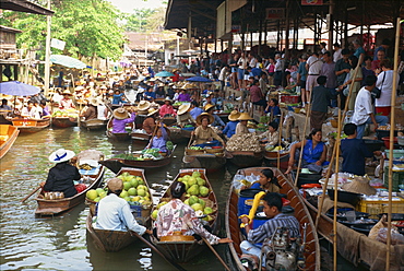 Floating market, Thailand, Southeast Asia, Asia