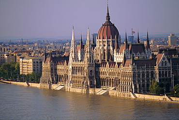 Parliament Buildings and River Danube, Budapest, Hungary, Europe