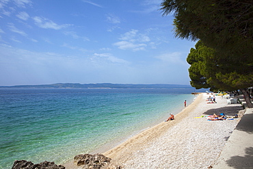 Beach, Brela, Dalmatian Coast, Croatia, Europe