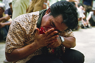 Bajau people cockfighting, Kota Belud, Sabah, Malaysia, Southeast Asia, Asia