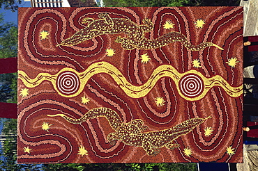 Dream paintings of the Walpiri Tribe of Aborigines, Australia, Pacific