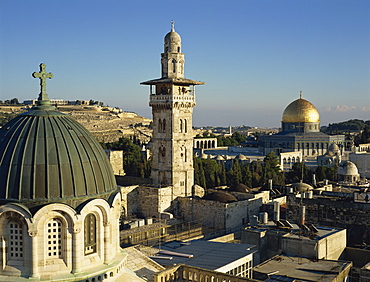 Skyline of the Old City, UESCO World Heritage Site, Jerusalem, Israel, Middle East