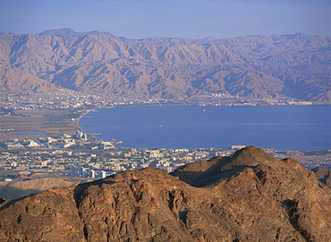 View over Gulf of Eilat, Eilat, Israel, Middle East