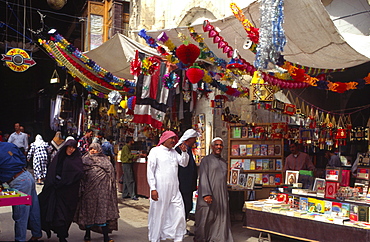 Book stall, Souq Hamadyeh (market), Old City, Damascus, Syria, Middle East