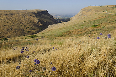 Mount Arbel above the Sea of Galilee, Israel, Middle East