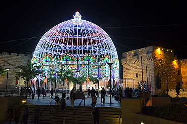 The Jerusalem Festival of Light, Jerusalem Old City, Israel, Middle East