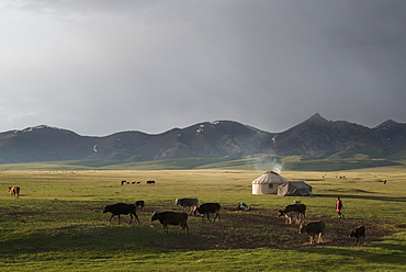 Lake Song-Kol, Kyrgyzstan, Central Asia