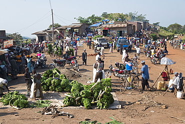 Market day at a trading post, Fort Portal area, Uganda, East Africa