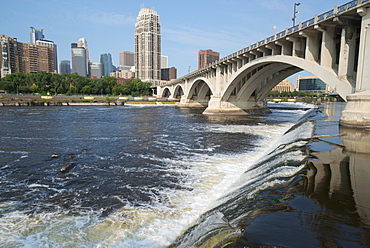 St. Anthony Falls on the Mississipi River, Minneapolis, Minnesota, United States of America, North America