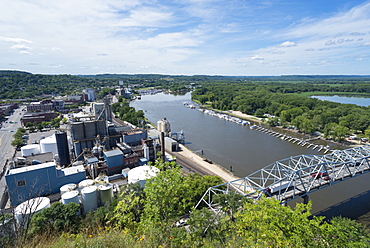 The Mississipi River at Red Wing, Minnesota, United States of America, North America