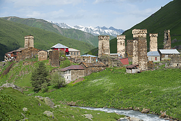 Ushguli village, Svaneti regio, Georgia, Central Asia, Asia