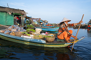 Kompong Luong floating village, Tonle Sap lake, Cambodia, Indochina, Southeast Asia, Asia