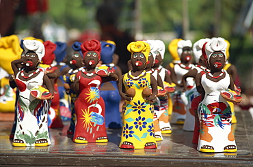 Traditional colourful pottery characters, Cuba, West Indies, Central America