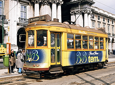 British built trams, Lisbon, Portugal, Europe