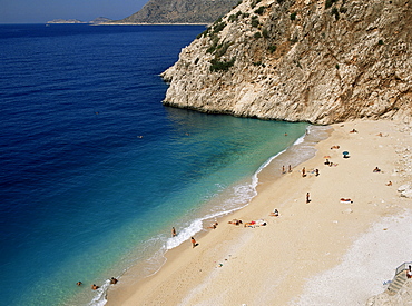 Kaputas beach, between Kalkan and Kas, Anatolia, Turkey, Asia Minor, Eurasia