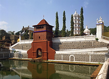 The Mangesh Temple, Priol, Goa, India, Asia