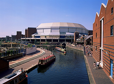 Grand Union Canal, indoor arena and conference centre, Birmingham, West Midlands, England, United Kingdom, Europe