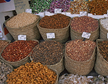 Nuts and sweets for sale, Aqaba, Jordan, Middle East