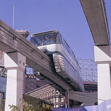 The Alweg Monorail, built for the Seattle Expo, Seattle, Washington State, United States of America (USA), North America