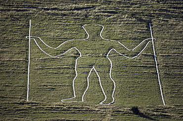 The Long Man, Wilmington Hill, near Wilmington, South Downs, Sussex, England, United Kingdom, Europe