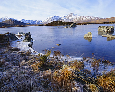 Lochan na h-Achlaise, Rannoch Moor, Strathclyde, Highlands Region, Scotland, UK, Europe