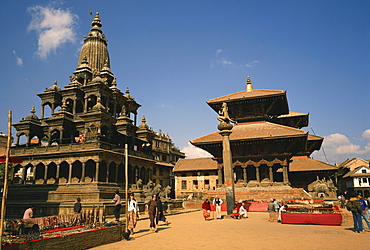 Street scene in Durbar Square, city of Kathmandu, Nepal, Asia