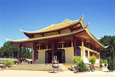 Exterior of the Thien Vien Truc Lam Buddhist Temple at Dalat, Vietnam, Indochina, Southeast Asia Asia