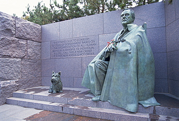 Memorial to FDR (Franklin D Roosevelt), in Washington DC, United States of America, North America