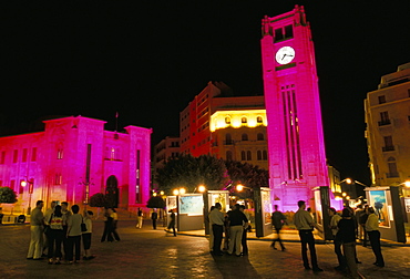 Place d'Etoile at night, Beirut, Lebanon, Middle East