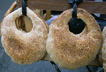 Bread on cart, Beirut, Lebanon, Middle East