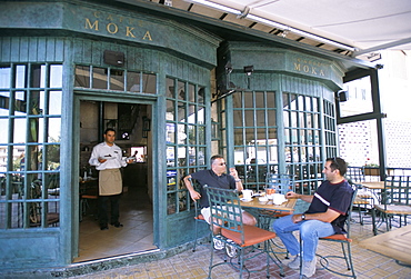 Customers at Cafe Moka, Amman, Jordan, Middle East