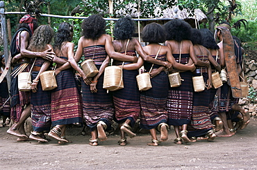 Abui tribal warrior dance, Alor Island, eastern Indonesia, Southeast Asia, Asia