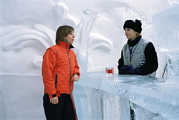 Smirnoff Ice Bar, Ice Hotel, Quebec, Quebec, Canada, North America