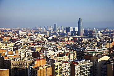 View from the top of the Sagrada Familia, Barcelona, Catalonia, Spain, Europe