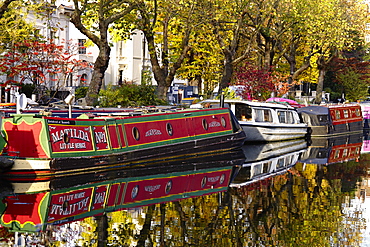 Canal boats, Little Venice, London W9, England, United Kingdom, Europe