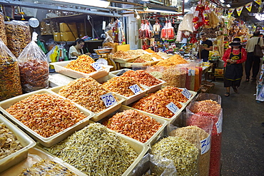 Dried seafood at Fish Market at Samut Sakhon, Bangkok, Thailand, Southeast Asia, Asia