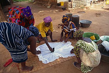 Tie-dyeing, The Gambia, West Africa, Africa