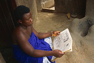 Fetish slave at Kukor shrine, Ghana, West Africa, Africa