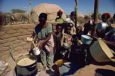 Ethiopian refugees in camps in 1985, Somalia, Africa