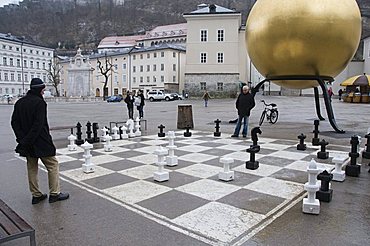 Playing chess, Salzburg, Austria, Europe