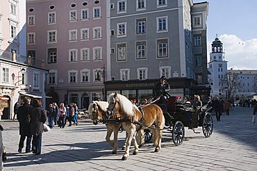 The Alter Markt, a square famous for its good shops, Salzburg, Austria, Europe