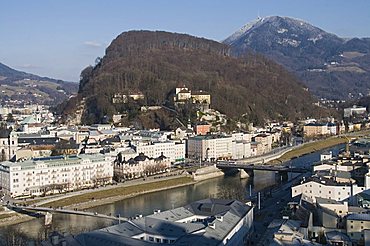 View of Salzburg from the Monchsberg, Salzburg, Austria, Europe