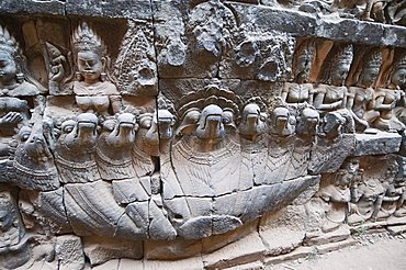 Leper King Terrace, Angkor Thom, Angkor, UNESCO World Heritage Site, Siem Reap, Cambodia, Indochina, Southeast Asia, Asia