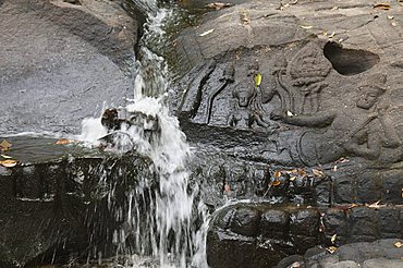 River of a thousand lingas, Kbal Spean, near Angkor, Siem Reap, Cambodia, Indochina, Southeast Asia, Asia