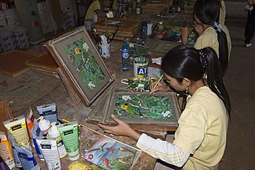 Craft school for the disabled, all here are deaf mutes, Siem Reap, Cambodia, Indochina, Southeast Asia, Asia