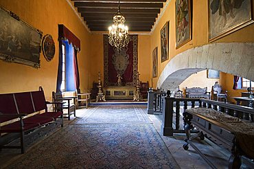 Inside the main house of the Hacienda San Gabriel de Barrera, in Guanajuato, a UNESCO World Heritage Site, Guanajuato State, Mexico, North America