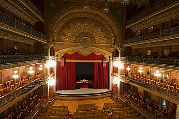 Theater Teatro Juarez famous for its architectural mixtures in Guanajuato, a UNESCO World Heritage Site, Guanajuato, Guanajuato State, Mexico, North America