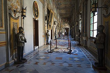 Highly decorated interior corridor, Grand Master's Palace, Valletta, Malta, Europe